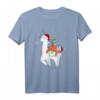 Alpaka & Faultier Weihnachtsshirt für Herren, Damen & Kinder - Lustiges Weihnachts-Schlafshirt mit Santa Lama S