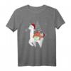 Alpaka & Faultier Weihnachtsshirt für Herren, Damen & Kinder - Lustiges Weihnachts-Schlafshirt mit Santa Lama S