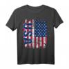 USA Flagge T-Shirt für Damen, Herren & Kinder - Klassisch geschnitten, doppelt genähter Saum, perfekt für Amerika-Fans