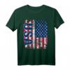 USA Flagge T-Shirt für Damen, Herren & Kinder - Klassisch geschnitten, doppelt genähter Saum, perfekt für Amerika-Fans