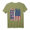 USA Flagge T-Shirt für Damen, Herren & Kinder - Klassisch geschnitten, doppelt genähter Saum, perfekt für Amerika-Fans