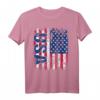 USA Flagge T-Shirt für Damen, Herren & Kinder - Klassisch geschnitten, doppelt genähter Saum, perfekt für Amerika-Fans