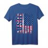 USA Flagge T-Shirt für Damen, Herren & Kinder - Klassisch geschnitten, doppelt genähter Saum, perfekt für Amerika-Fans