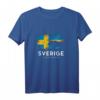Schweden Skandinavien T-Shirt mit Elch und Flagge - Perfekt als Geschenk für Schweden Fans, Urlauber & Skandinavien Liebhaber