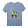 Frohes Neues Jahr 2023 Lustiges Silvester Katze mit Party Hut T-Shirt – Perfekte Festtagsbekleidung für Familie und Freunde