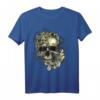 Floral Skull T-Shirt für Halloween & Sommer Vibes – Stylisches Totenkopf-Motiv für Damen, Herren & Opa