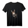 Eselgesicht T-Shirt – Lustiges, klassisch geschnittenes Tiermotiv, doppelt genähter Saum für Tierliebhaber und Humor-Fans