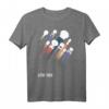 Star Trek Federation Spaceships Rainbow Pride Stripes T-Shirt - Offiziell lizenziertes Science Fiction & LGBTQ+ Pride Shirt für Fans