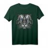 Weißes Tiger T-Shirt – Klassisch geschnitten mit Tiermotiv und doppeltem Saum für Tierliebhaber