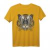 Weißes Tiger T-Shirt – Klassisch geschnitten mit Tiermotiv und doppeltem Saum für Tierliebhaber