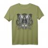 Weißes Tiger T-Shirt – Klassisch geschnitten mit Tiermotiv und doppeltem Saum für Tierliebhaber