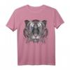 Weißes Tiger T-Shirt – Klassisch geschnitten mit Tiermotiv und doppeltem Saum für Tierliebhaber