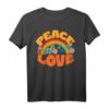 Peace Sign Love Hippie T-Shirt im Batik-Stil aus den 60er und 70er Jahren - Retro Vintage Look für Halloween, Geburtstage & Geschenke