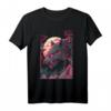 Japan Anime Maske Kitsune Style Samurai Oni Monster T-Shirt – Futuristisches Japan Tier Design für Otaku & Manga Fans