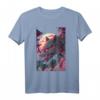 Japan Anime Maske Kitsune Style Samurai Oni Monster T-Shirt – Futuristisches Japan Tier Design für Otaku & Manga Fans
