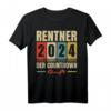 Rentner 2024 Der Countdown Läuft T-Shirt – Humoriges Geschenk für Ruhestand & Verabschiedung