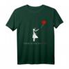 Es gibt immer Hoffnung Ballon Mädchen T-Shirt - Motivationsshirt für junge Frauen mit Herz und Graffiti-Design