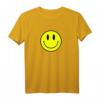 Yellow Black Smiley Face T-Shirt – Positives Hippie Groovy Design, Klassisch geschnitten, doppelt genähter Saum