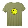 Yellow Black Smiley Face T-Shirt – Positives Hippie Groovy Design, Klassisch geschnitten, doppelt genähter Saum