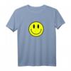 Yellow Black Smiley Face T-Shirt – Positives Hippie Groovy Design, Klassisch geschnitten, doppelt genähter Saum