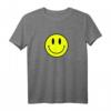 Yellow Black Smiley Face T-Shirt – Positives Hippie Groovy Design, Klassisch geschnitten, doppelt genähter Saum