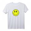 Yellow Black Smiley Face T-Shirt – Positives Hippie Groovy Design, Klassisch geschnitten, doppelt genähter Saum
