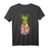 Ananas Blumen Hawaii T-Shirt für Frauen – Vintage Aloha Strandmode & Tropische Kleidung für Surfer, Hochzeiten & Partys