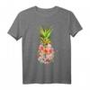 Ananas Blumen Hawaii T-Shirt für Frauen – Vintage Aloha Strandmode & Tropische Kleidung für Surfer, Hochzeiten & Partys