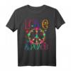 Flower Power Hippie Kostüm Love Peace 60er 70er Retro T-Shirt für Karneval, Fasching & Hippie Fans