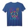 Flower Power Hippie Kostüm Love Peace 60er 70er Retro T-Shirt für Karneval, Fasching & Hippie Fans