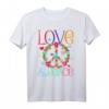 Flower Power Hippie Kostüm Love Peace 60er 70er Retro T-Shirt für Karneval, Fasching & Hippie Fans