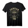 70. Geburtstag Geschenk für Mann & Frau - Vintage T-Shirt Jahrgang 1954, Legendär seit Januar 1954, Perfekt für den besonderen Tag