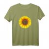 Peace Love Hippie Kostüm mit Sonnenblume - Buntes Friedenszeichen T-Shirt für 60er/70er Partys, Fasching & Hippie Fans