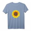 Peace Love Hippie Kostüm mit Sonnenblume - Buntes Friedenszeichen T-Shirt für 60er/70er Partys, Fasching & Hippie Fans
