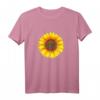 Peace Love Hippie Kostüm mit Sonnenblume - Buntes Friedenszeichen T-Shirt für 60er/70er Partys, Fasching & Hippie Fans