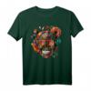 Bunter Mexikanischer Totenschädel Muster Blumen Halloween T-Shirt – Ethno Style, Festival & Geschenkidee für Freunde & Familie
