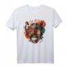 Bunter Mexikanischer Totenschädel Muster Blumen Halloween T-Shirt – Ethno Style, Festival & Geschenkidee für Freunde & Familie
