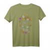 60er 70er Jahre Flower Power Totenkopf Kostüm T-Shirt - Buntes Retro Outfit für Hippie Partys, Karneval & Fasching