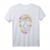 60er 70er Jahre Flower Power Totenkopf Kostüm T-Shirt - Buntes Retro Outfit für Hippie Partys, Karneval & Fasching