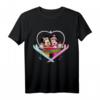 HapPanda Mickey and Minnie Mouse Heart Shaped Ski Lift T-Shirt - Offizielles Disney Merchandise für Männer, Frauen, Jungen und Mädchen