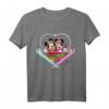 HapPanda Mickey and Minnie Mouse Heart Shaped Ski Lift T-Shirt - Offizielles Disney Merchandise für Männer, Frauen, Jungen und Mädchen
