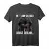 Lustiges Katzen Spruch T-Shirt – Ironisches Statement für Morgenmuffel, Nachtschichtler & Teenager