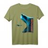 Megalodon Motiv Urzeit Hai T-Shirt mit Rückenflosse und Zähnen – Monster Hai Design für Meeresfans