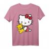Hello Kitty Mit Teddybär T-Shirt - Offiziell lizenziertes Sanrio Fan-Shirt für Kinder und Fans