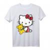 Hello Kitty Mit Teddybär T-Shirt - Offiziell lizenziertes Sanrio Fan-Shirt für Kinder und Fans
