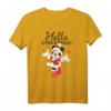 HapPanda Disney Minnie Mouse Hello Christmas Holiday Kurzarm T-Shirt – Festliches Geschenk für Männer, Frauen, Jungen und Mädchen
