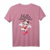 HapPanda Disney Minnie Mouse Hello Christmas Holiday Kurzarm T-Shirt – Festliches Geschenk für Männer, Frauen, Jungen und Mädchen