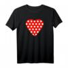 Valentinstagsgeschenk für Sie: Rotes Herz mit weißen Punkten T-Shirt – Perfekt für Freundin, Schwestern & beste Freunde