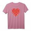 Valentinstagsgeschenk für Sie: Rotes Herz mit weißen Punkten T-Shirt – Perfekt für Freundin, Schwestern & beste Freunde