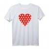 Valentinstagsgeschenk für Sie: Rotes Herz mit weißen Punkten T-Shirt – Perfekt für Freundin, Schwestern & beste Freunde